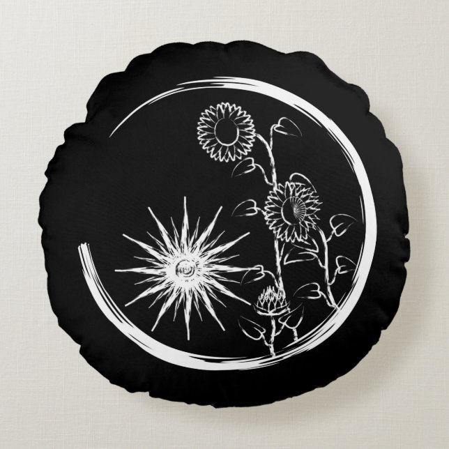 Summer Crest Rond Kussen (Voorkant)