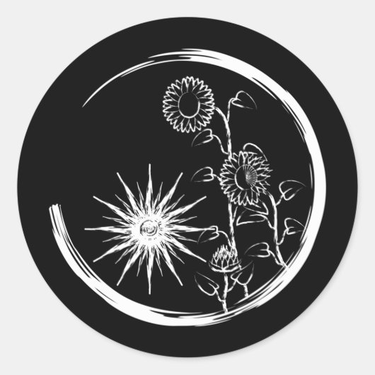 Summer Crest Ronde Sticker (Voorkant)