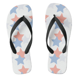 Summer Cute Coral Patriotic, 4 juli Teenslippers