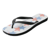Summer Cute Coral Patriotic, 4 juli Teenslippers (Schuin)