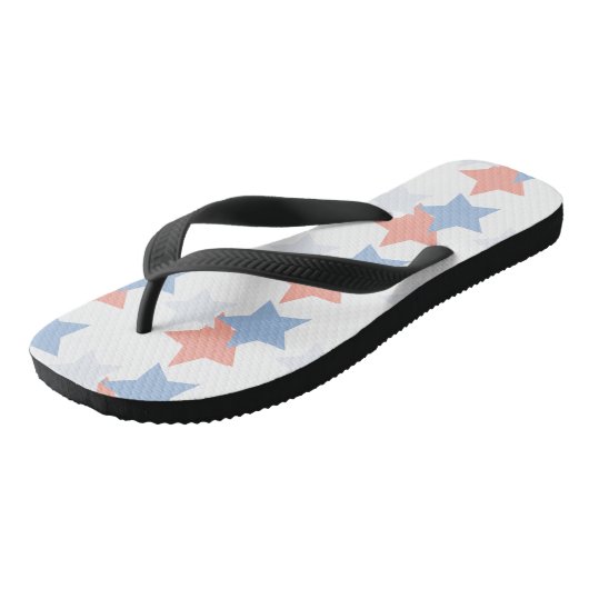 Summer Cute Coral Patriotic, 4 juli Teenslippers (Schuin)