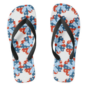 Summer Cute Patriotic Flowers Teenslippers