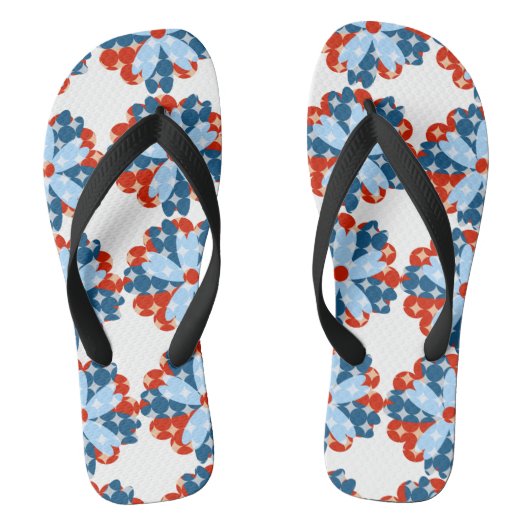 Summer Cute Patriotic Flowers Teenslippers (Voetbed)