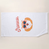 Summer Cute Tiger Beach Towel Strandlaken (Voorkant)