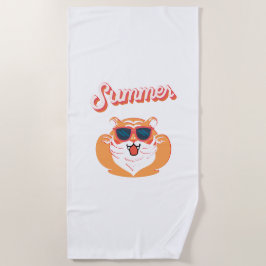 Summer Cute Tiger Beach Towel Strandlaken