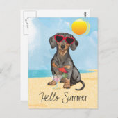 Summer Dachshund Briefkaart (Voorkant / Achterkant)