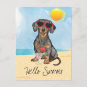 Summer Dachshund Briefkaart (Voorkant)