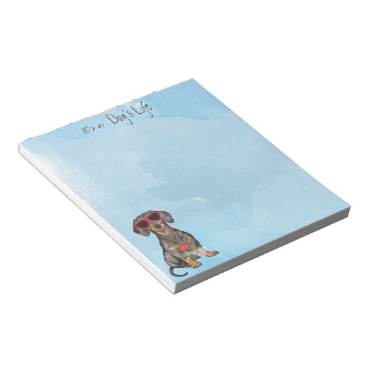 Summer Dachshund Notitieblok (Schuin)