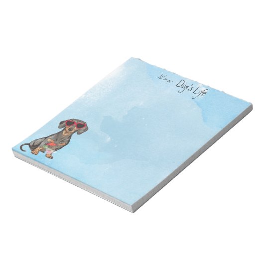 Summer Dachshund Notitieblok (Linkerzijde)