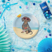 Summer Dachshund Papieren Bordje (Feest)