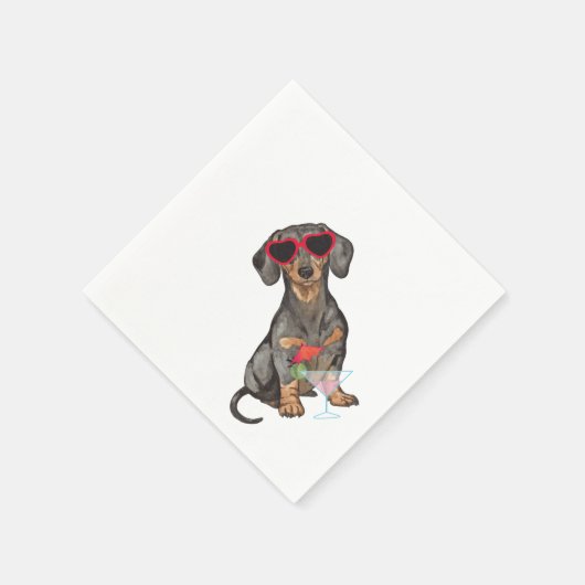 Summer Dachshund Servet (Hoek)