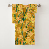 Summer Daffodil Pattern Bad Handdoek (Insitu)