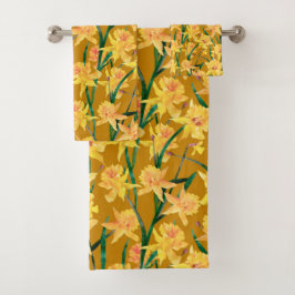 Summer Daffodil Pattern Bad Handdoek