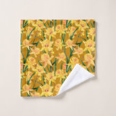 Summer Daffodil Pattern Bad Handdoek (Wasdoekje)