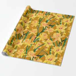 Summer Daffodil Pattern Cadeaupapier
