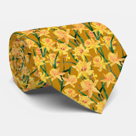 Summer Daffodil Pattern Stropdas