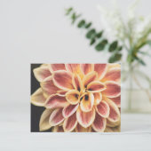 Summer Dahlia Flower (Floral Art) Briefkaart (Staand voorkant)