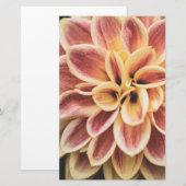 Summer Dahlia Flower (Floral Art) Briefpapier (Voorkant / Achterkant)