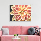 Summer Dahlia Flower (Floral Art) Canvas Afdruk (Insitu (Woonkamer))