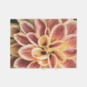 Summer Dahlia Flower (Floral Art) Fleece Deken (Voorkant (Horizontaal))