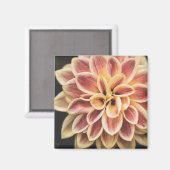 Summer Dahlia Flower (Floral Art) Magneet (Voorkant / Achterkant)