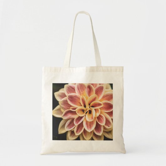 Summer Dahlia Flower (Floral Art) Tote Bag (Voorkant)