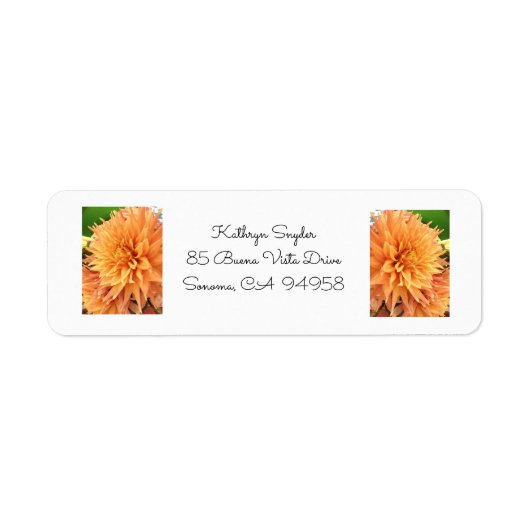 Summer Dahlia Return Address Label (Voorkant)