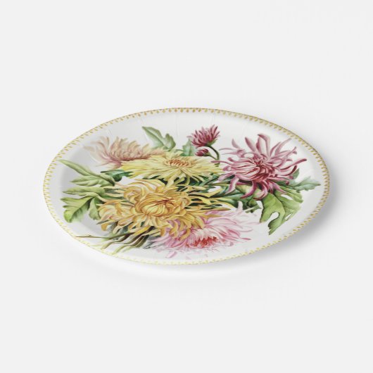 Summer Dahlias Paper Borden Papieren Bordje (Gekanteld)