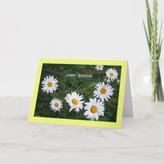 Summer Daisies Birthday Kaart (Voorkant)