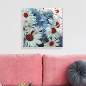 Summer Daisies Canvas Print (Insitu (Woonkamer))