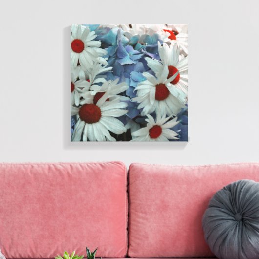 Summer Daisies Canvas Print (Insitu (Woonkamer))