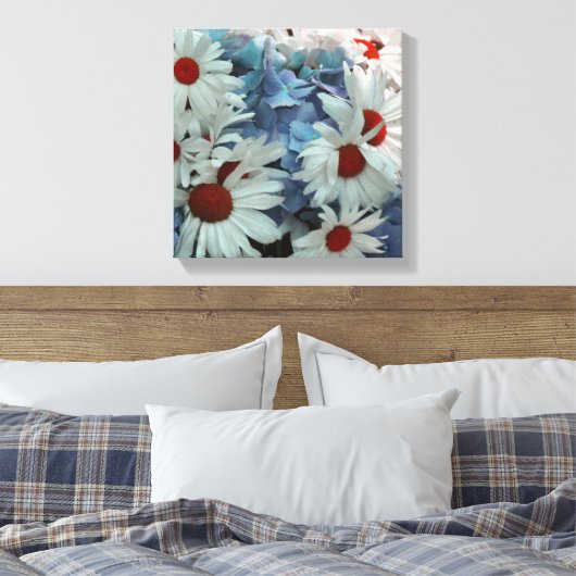 Summer Daisies Canvas Print (Insitu (Slaapkamer))