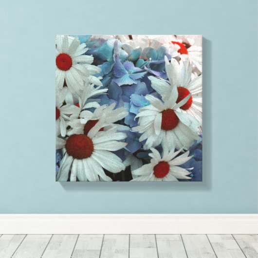 Summer Daisies Canvas Print (Insitu (Houten vloer))