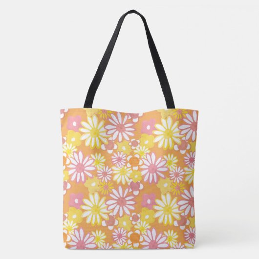 Summer Daisies Canvas tas (Achterkant)