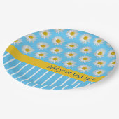 Summer Daisies en Cool Stripes Papieren Bord (Gekanteld)