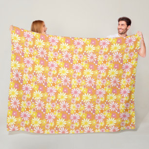 Summer Daisies Fleece Blanket