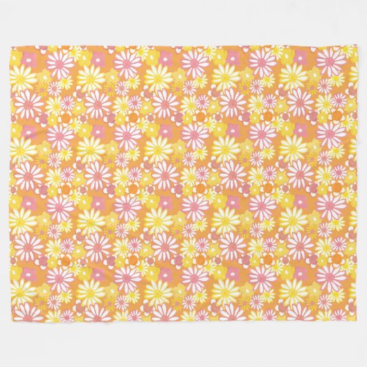 Summer Daisies Fleece Blanket (Voorkant (Horizontaal))