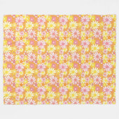 Summer Daisies Fleece Blanket Deken (Voorkant (Horizontaal))