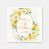 Summer Daisies Floral Birthday Servet (Voorkant)