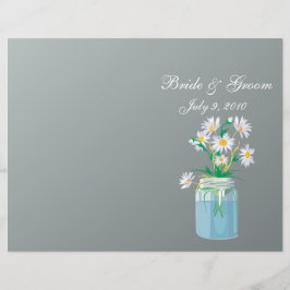 Summer Daisies Folded Wedding Programme