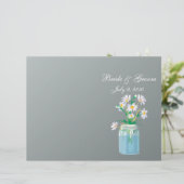 Summer Daisies Folded Wedding Programme (Staand voorkant)