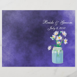 Summer Daisies Folded Wedding Programme