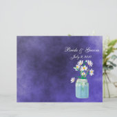 Summer Daisies Folded Wedding Programme (Staand voorkant)