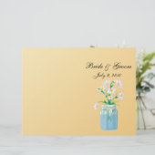 Summer Daisies Folded Wedding Programme (Staand voorkant)