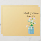 Summer Daisies Folded Wedding Programme (Voorkant / Achterkant)