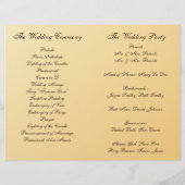 Summer Daisies Folded Wedding Programme (Achterkant)