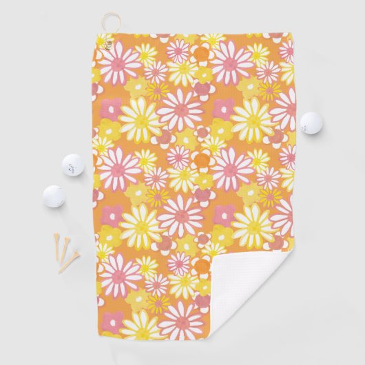 Summer Daisies Golf Towel Golfhanddoek (Insitu)