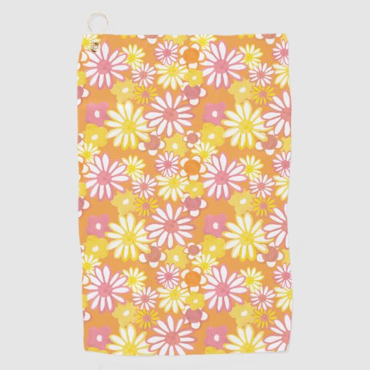 Summer Daisies Golf Towel Golfhanddoek (Voorkant)