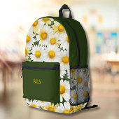 Summer Daisies-monogram Bedrukte Rugzak