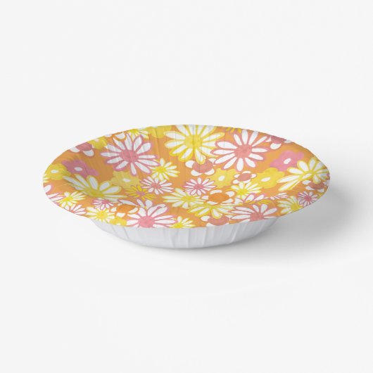 Summer Daisies Paper Bowls Papieren Kommen (Gebogen)